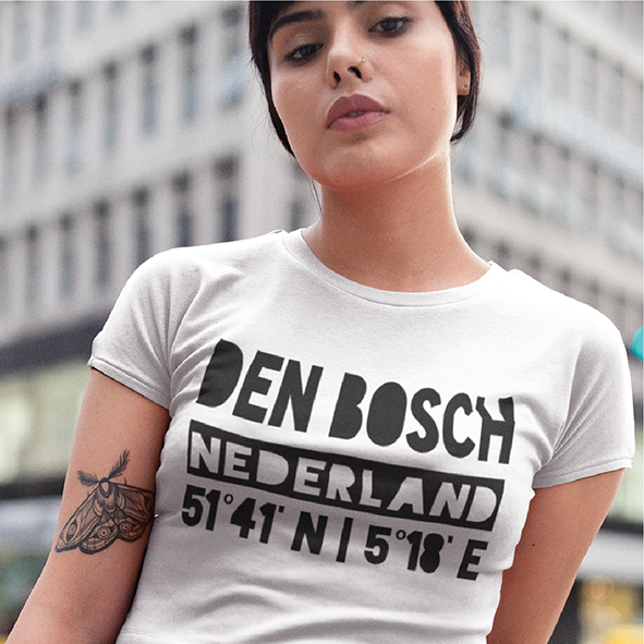 DEN BOSCH NL Co Zwart T-shirt Dames.png