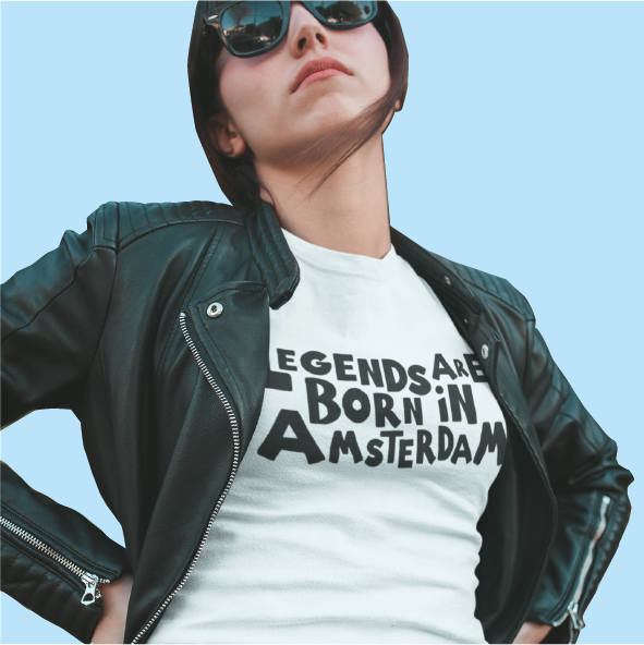 Thumbnail: T-shirt AMSTERDAM Legends Zwart Dames