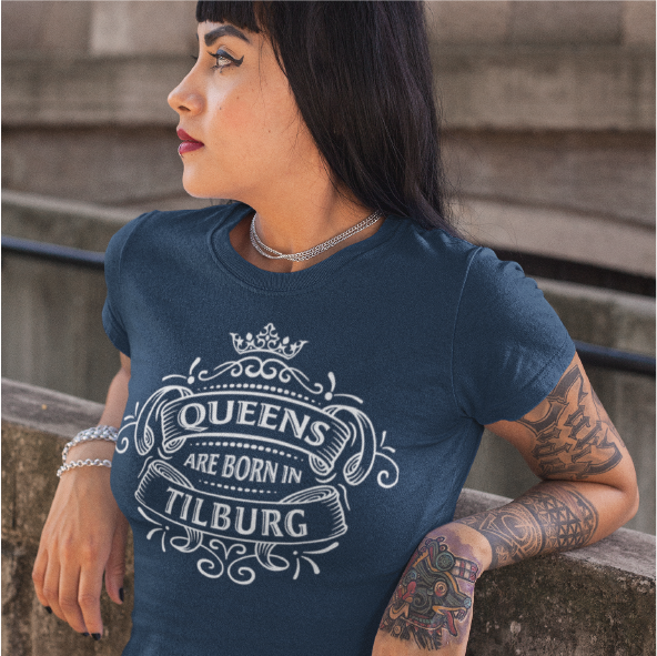 Thumbnail: T-shirt TILBURG Queens Wit Dame