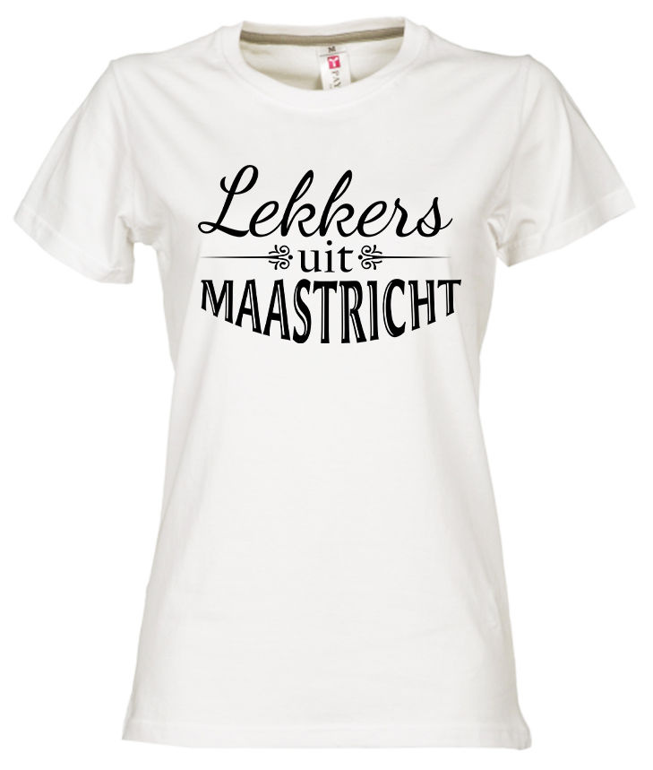 Maastricht T-shirt Lekkers Zwart op Wit 