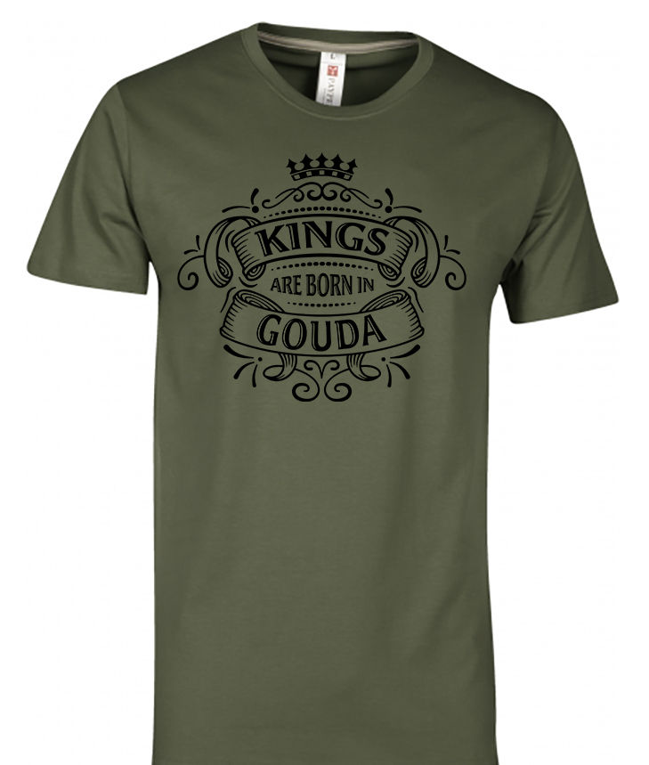 Thumbnail: T-shirt GOUDA Kings Zwart Heren