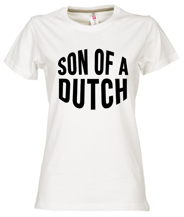 SON OF A DUTCH T-shirt Zwart op Wit Dame