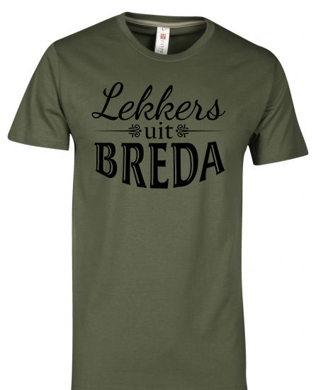Thumbnail: T-shirt BREDA Lekkers Zwart Heren