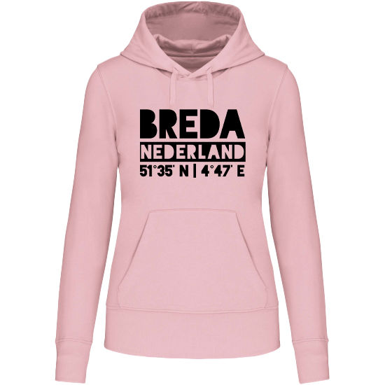 Hoodie BREDA NL zwart op roze Dames.jpg