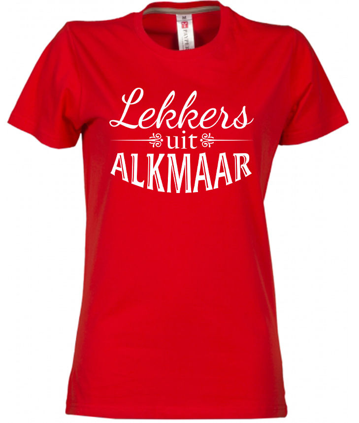 Thumbnail: T-shirt ALKMAAR Lekkers Wit Dames