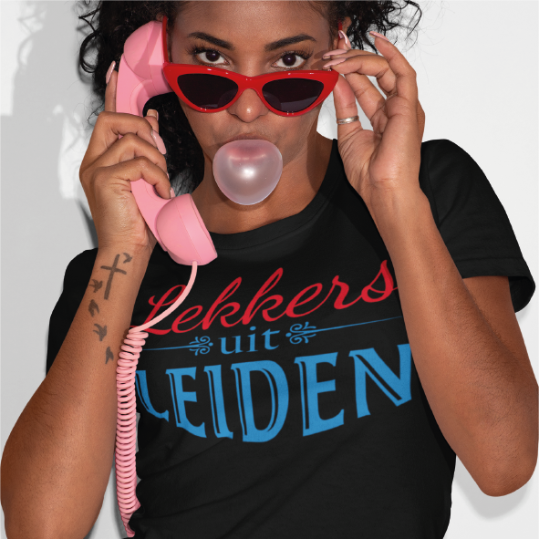 Thumbnail: T-shirt LEIDEN NL Lekkers Multi Dames