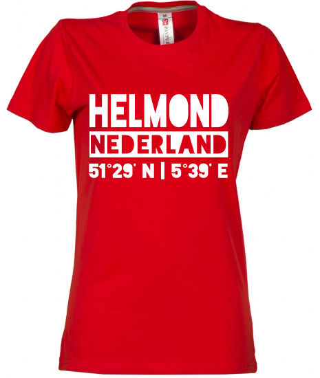 Thumbnail: T-shirt HELMOND NL coördinaten Wit Dames