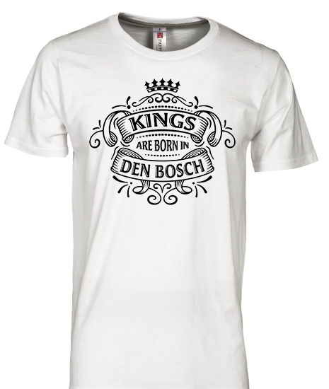 Heren T-shirt DEN BOSCH Kings Zwart op W