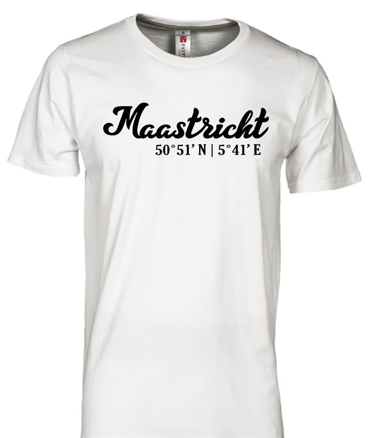 T-shirt MAASTRICHT coördinaten Zwart Heren