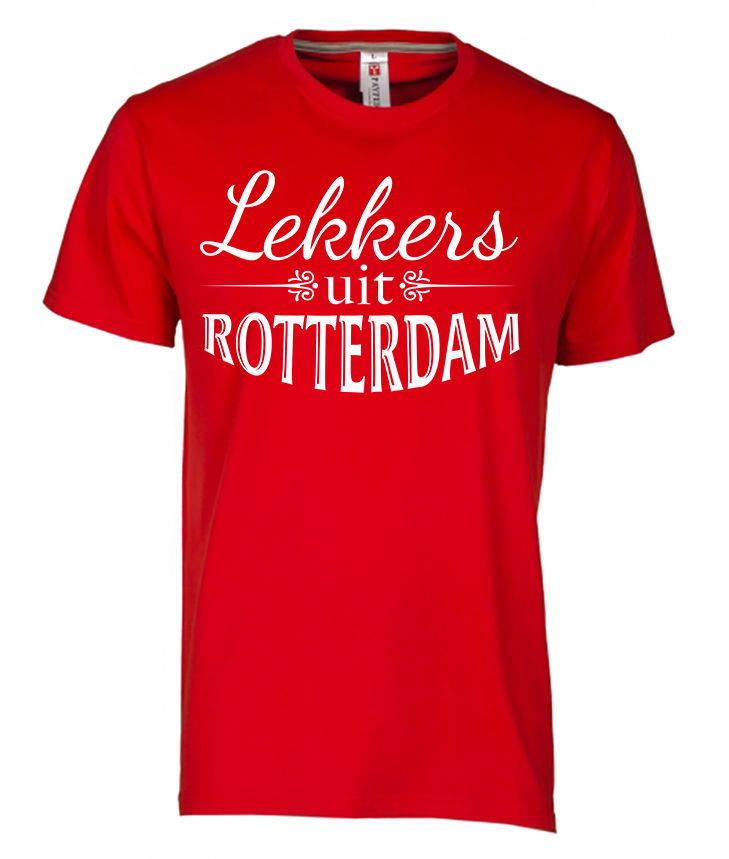 Thumbnail: T-shirt ROTTERDAM Lekkers Wit Heren