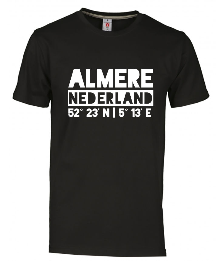 Thumbnail: T-shirt ALMERE NL Co Wit Heren