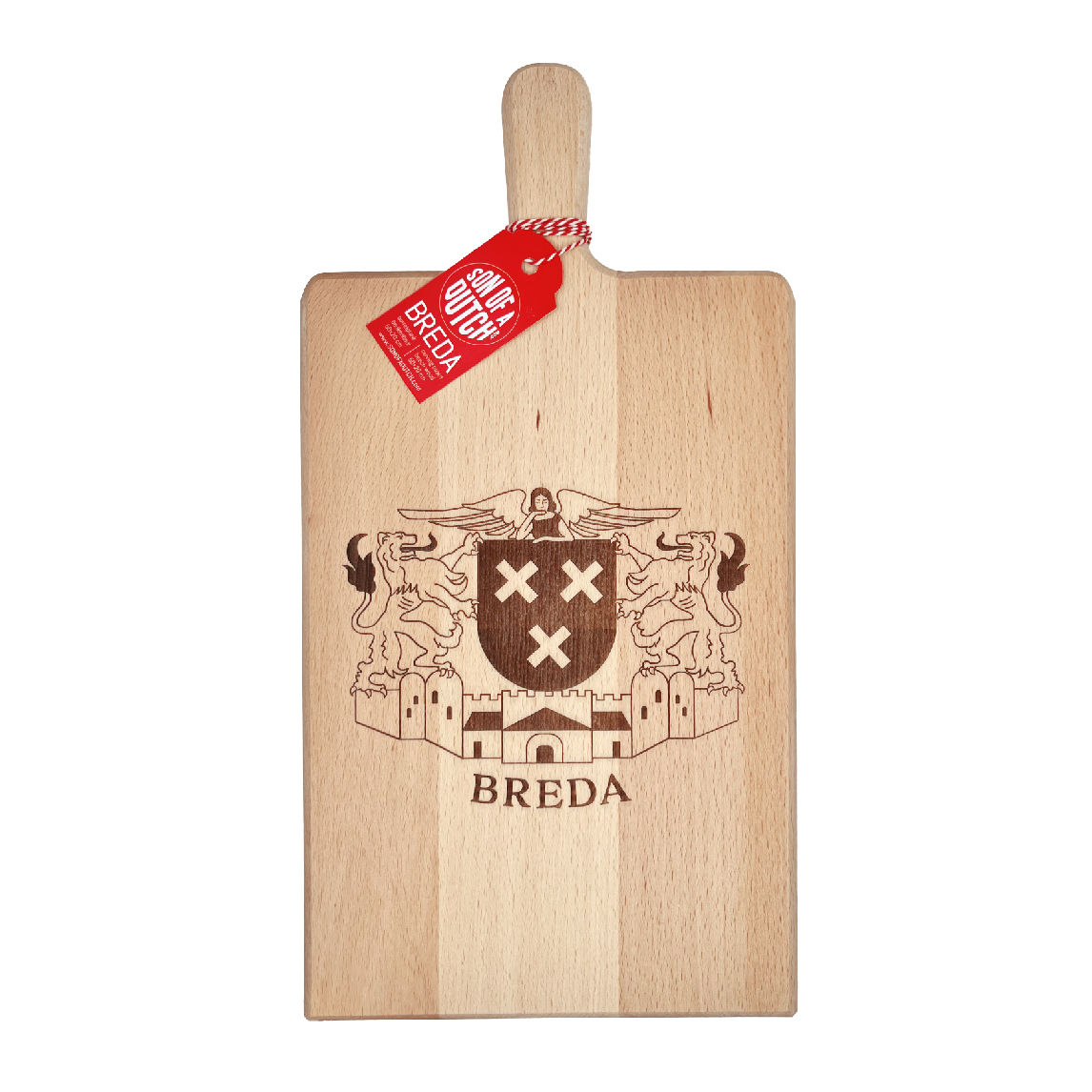 BREDA Wapen Borrelplank 39 x 20 cm