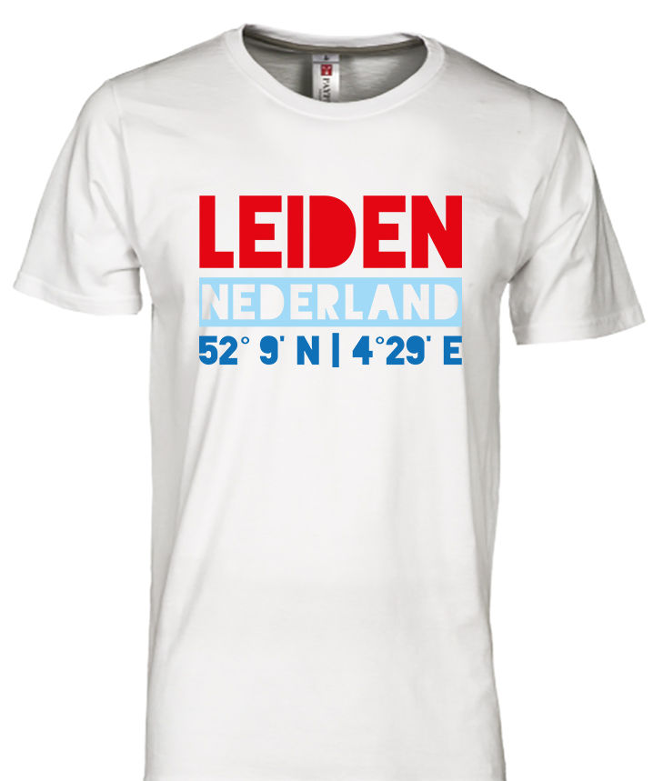 T-shirt LEIDEN NL coördinaten Multi Heren
