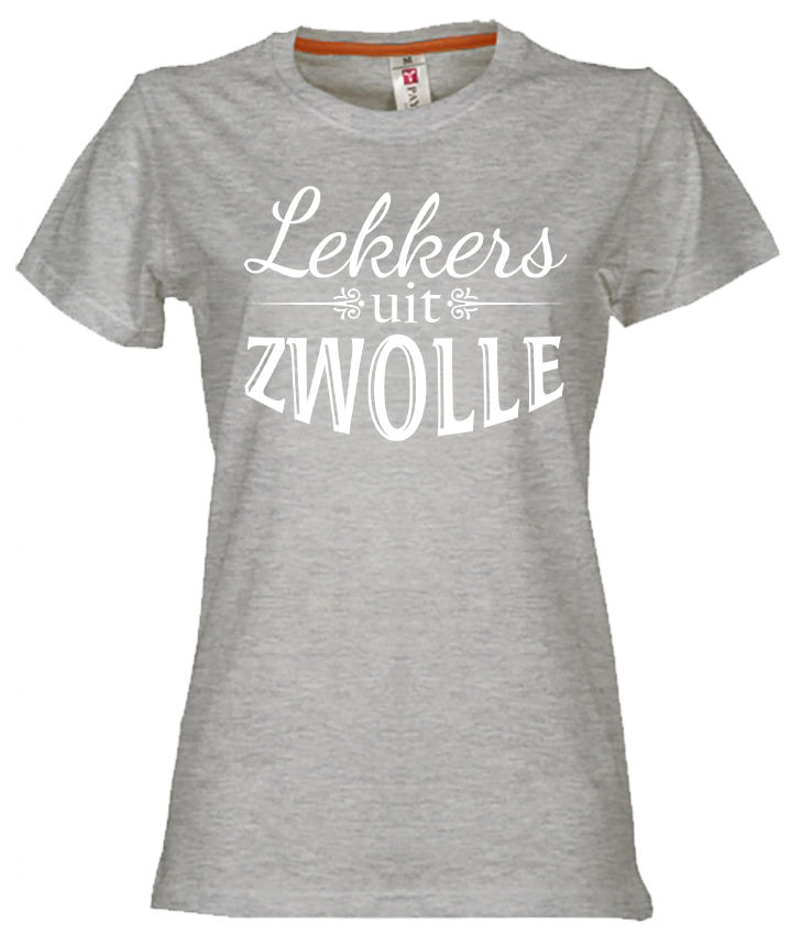 Thumbnail: T-shirt ZWOLLE Lekkers Wit Dames