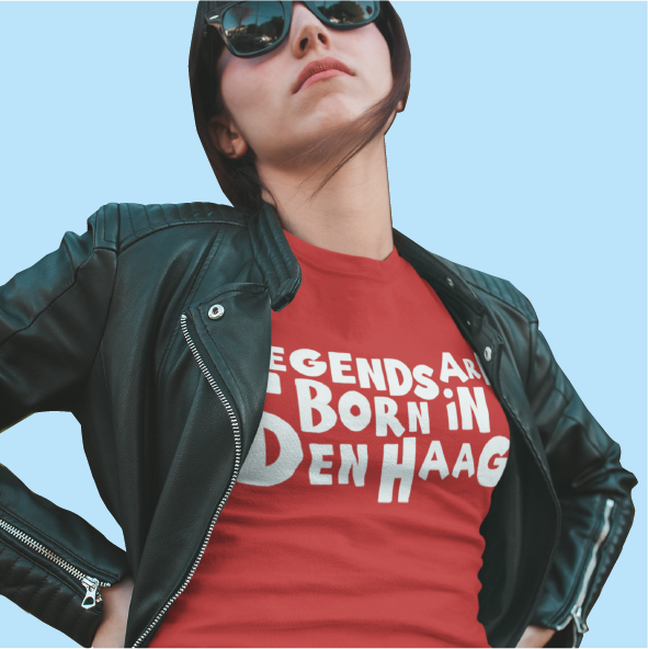 DEN HAAG T-shirt Legends Wit Dames.png