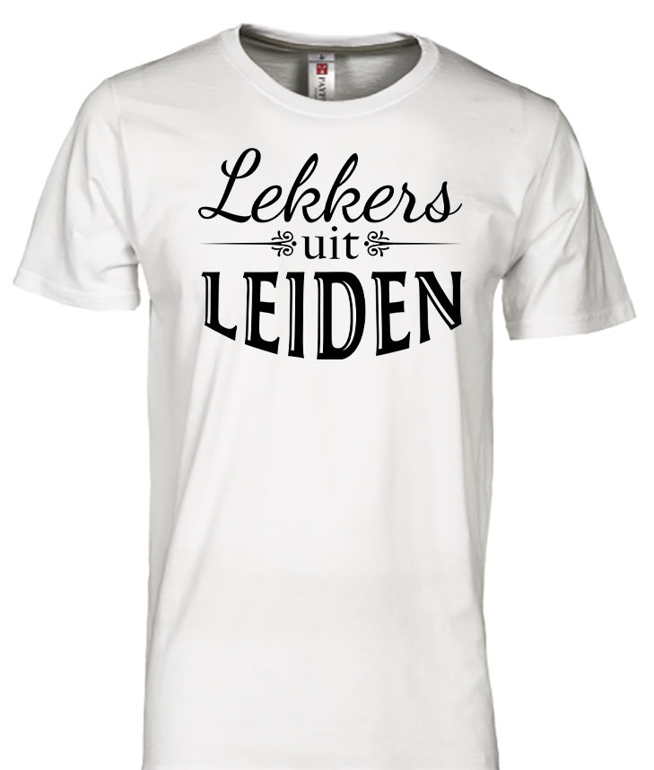 T-shirt LEIDEN Lekkers Zwart Heren