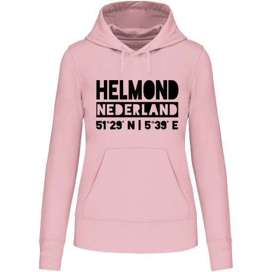 Hoodie HELMOND NL zwart op roze Dames.jpg