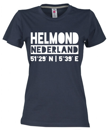 T-shirt HELMOND NL coördinaten Wit Dames
