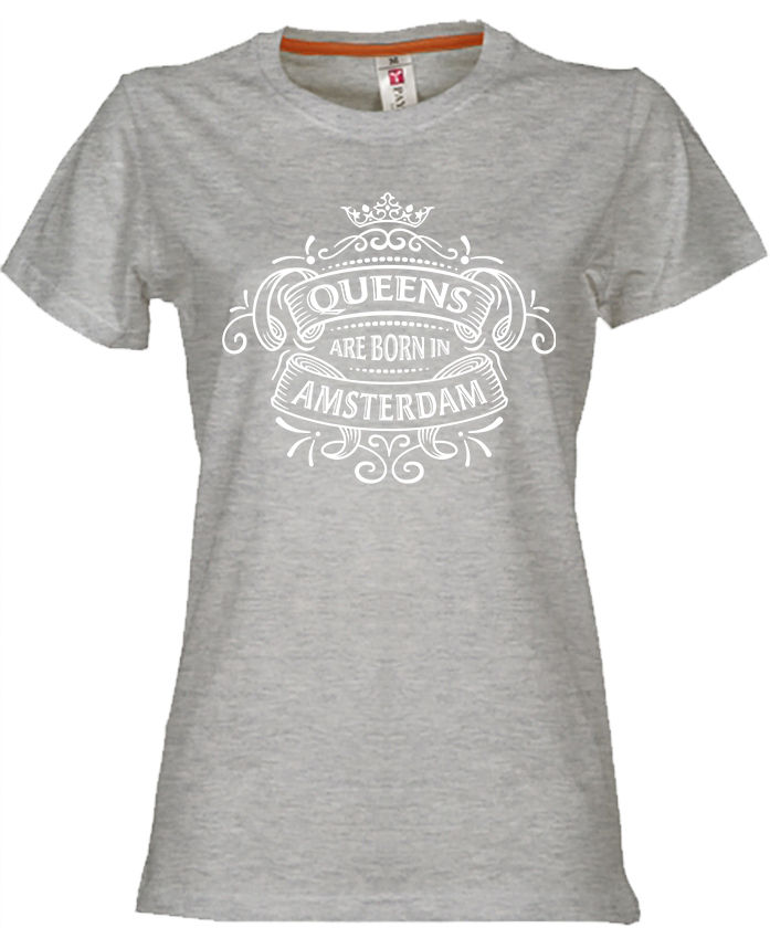 Thumbnail: T-shirt AMSTERDAM Queens Wit Dames