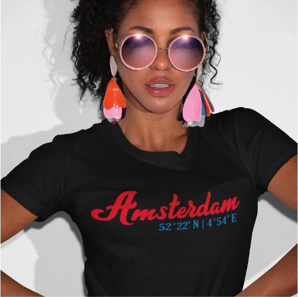 Thumbnail: T-shirt AMSTERDAM coördinaten Multi Dames