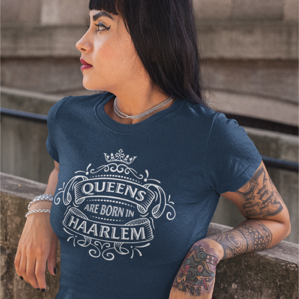 Thumbnail: T-shirt HAARLEM Queens Wit Dames
