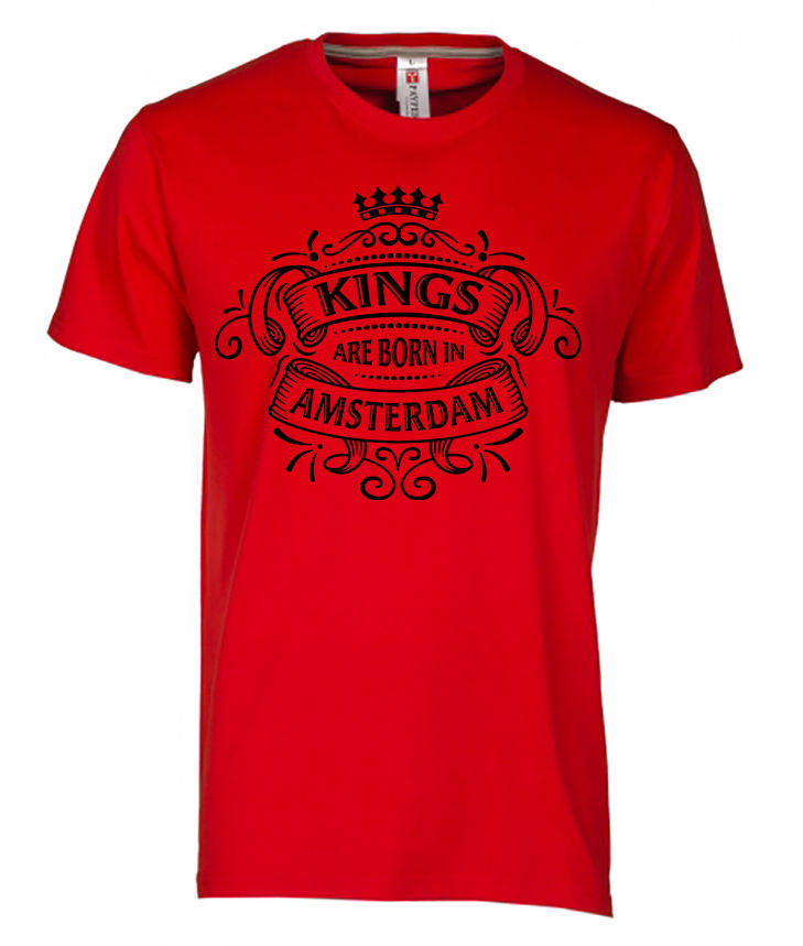 Thumbnail: T-shirt AMSTERDAM Kings Zwart Heren