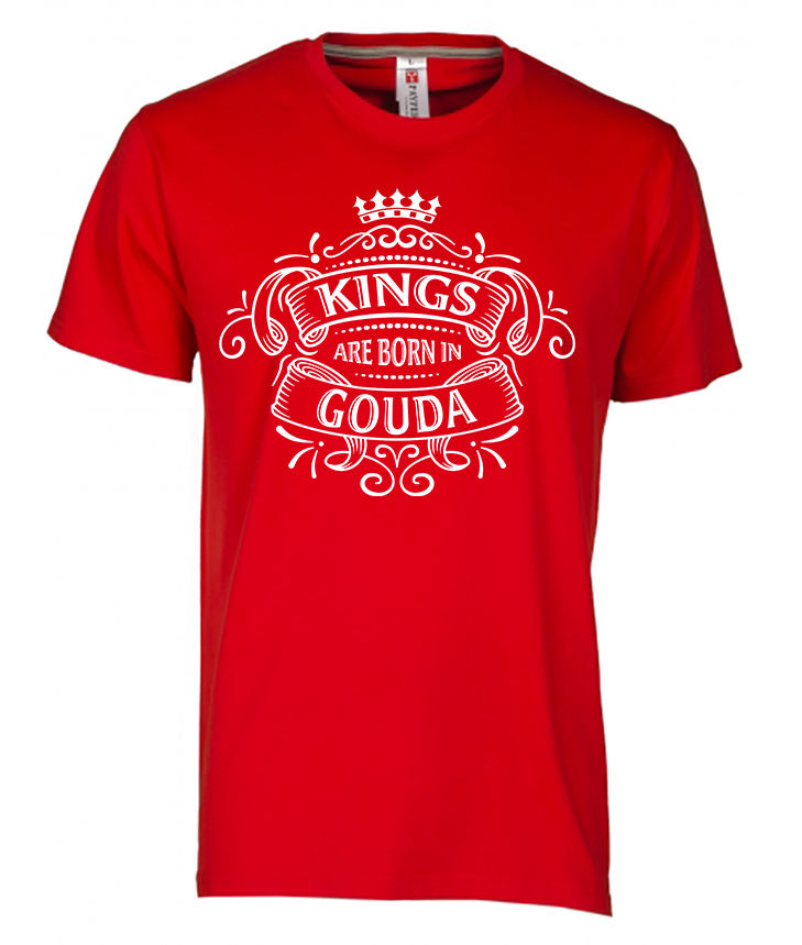 Thumbnail: T-shirt GOUDA Kings Wit Heren