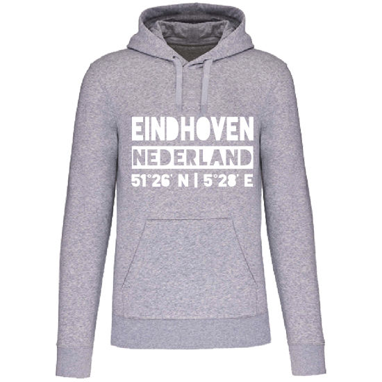 Hoodie EINDHOVEN NL wit op grijs Heren