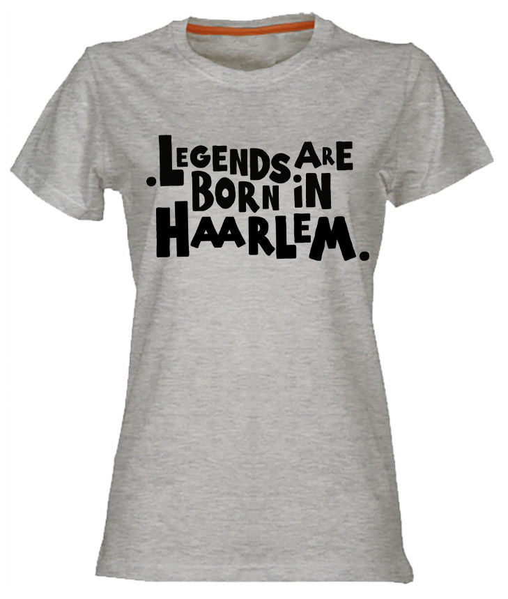 Haarlem T-shirt Legends Zwart op Grijs Dames.jpg