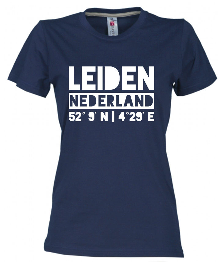 T-shirt LEIDEN NL coördinaten Wit Dames