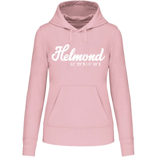 Hoodie HELMOND Co wit op roze Dames