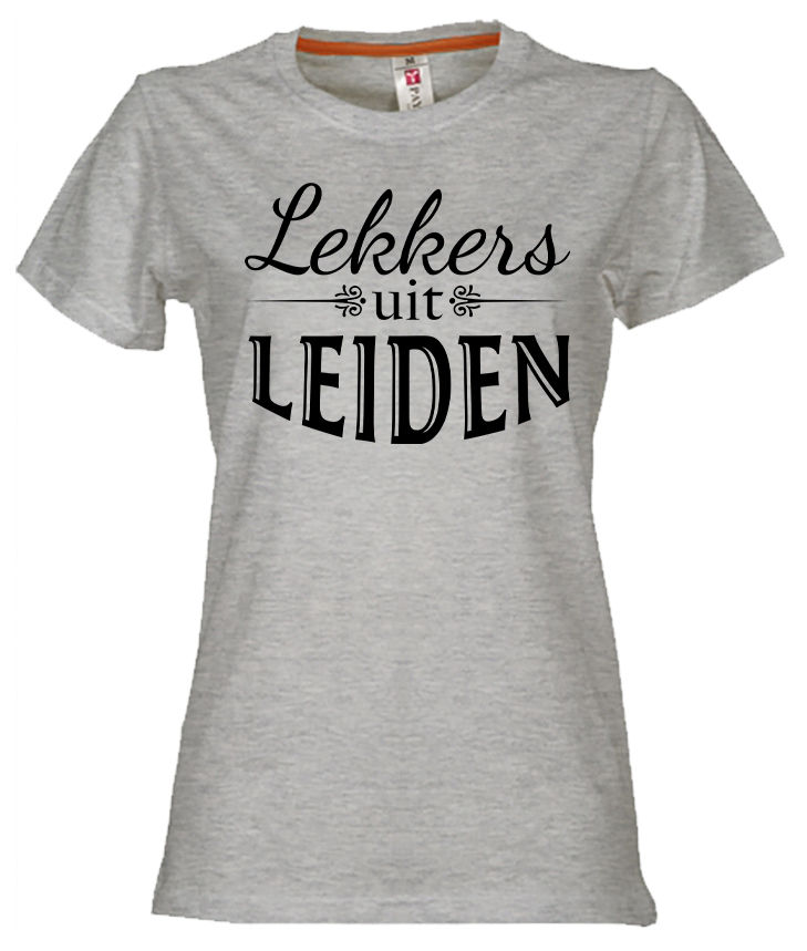 Thumbnail: T-shirt LEIDEN Lekkers Zwart Dames