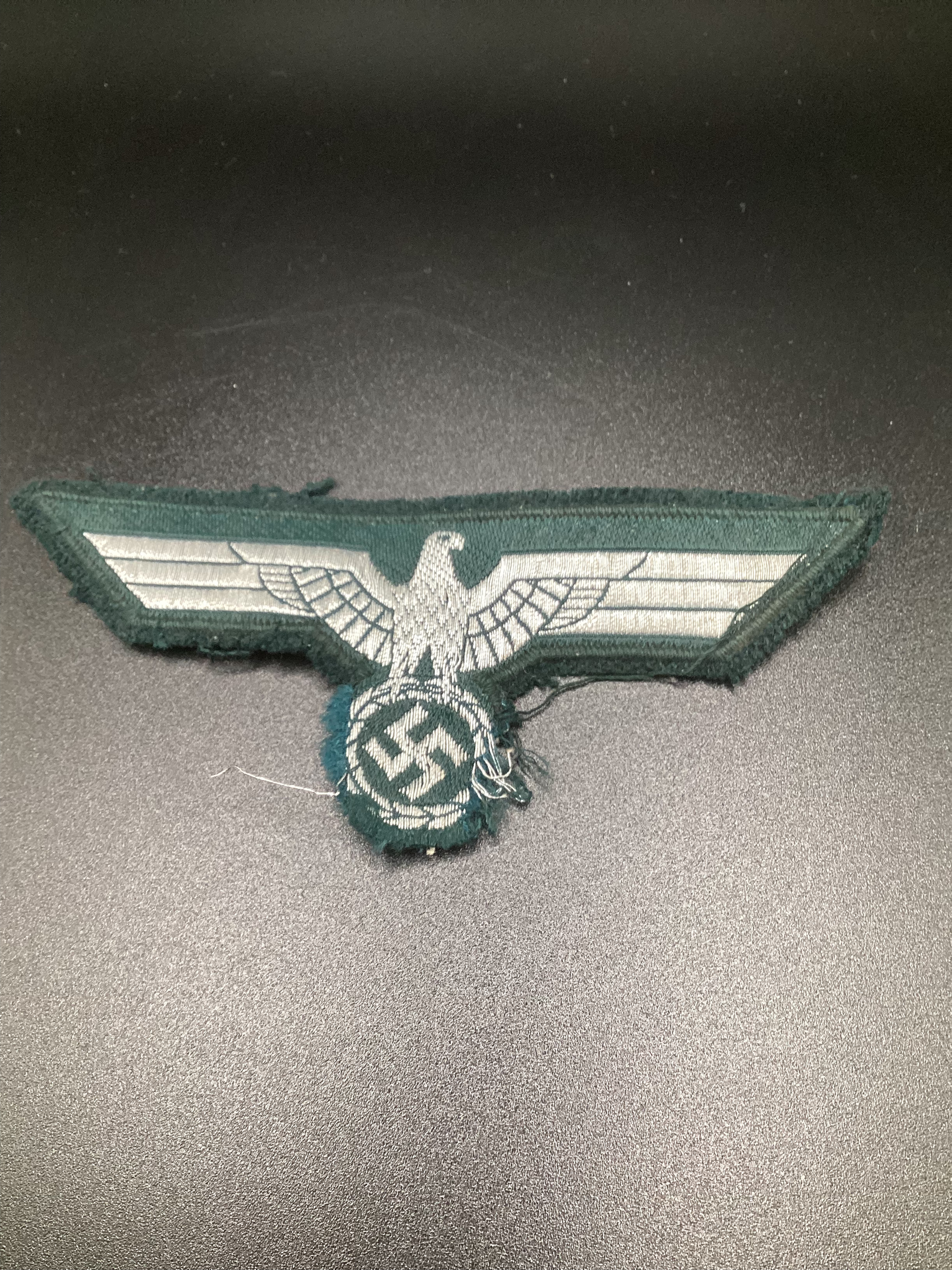 WW2 German Heer EM/NCO’s Cloth Insignia  A German Army breast eagle