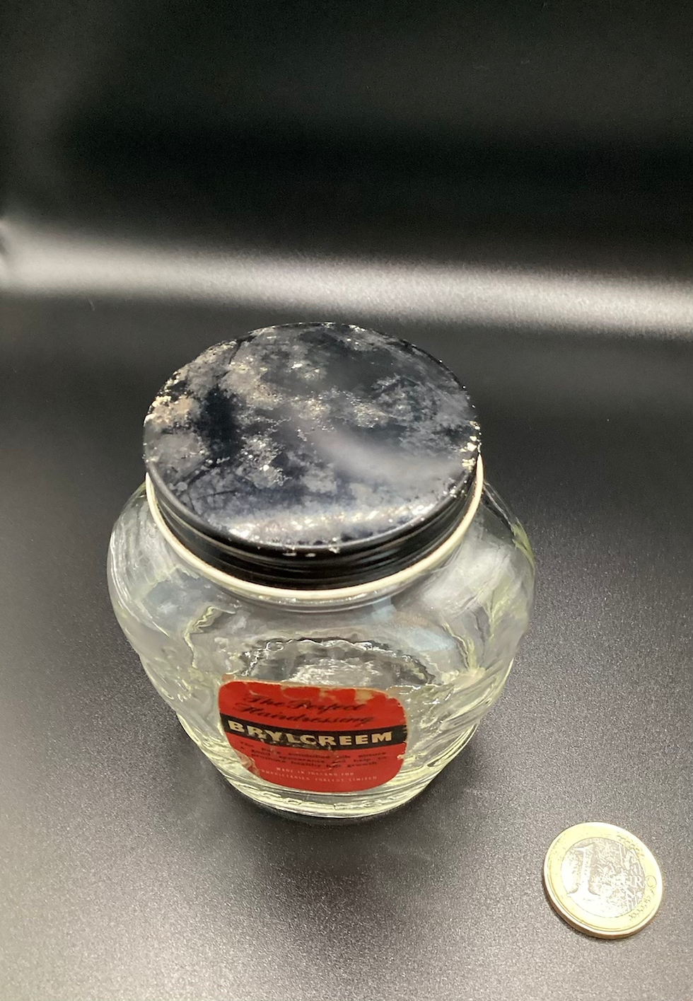 Thumbnail: 1950’s VINTAGE BRYLCREEM GLASS HAIR CREAM JAR