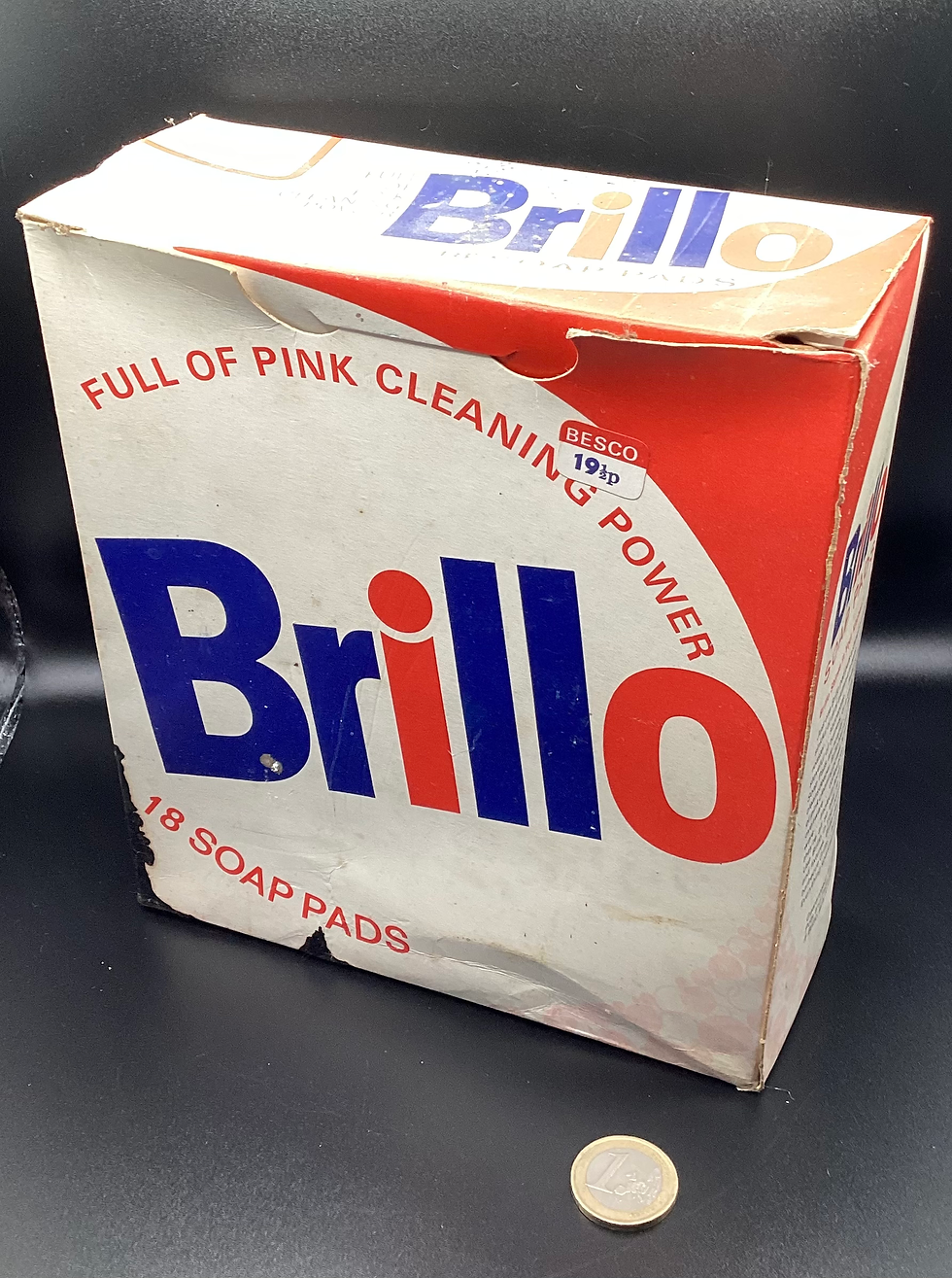 1960’s BRILLO SOAP PAD BOX. (Contents inside)