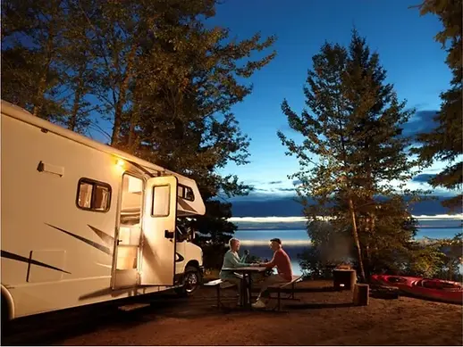 Motorhome At Night