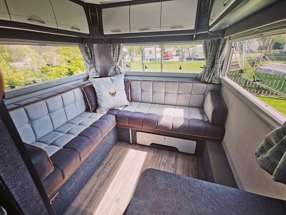 soft furnishings in motorhome upgraded by mtec project ledbury