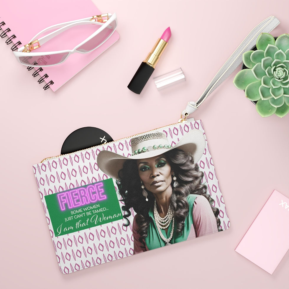 Thumbnail: Pink & Green Wristlet (Hat)
