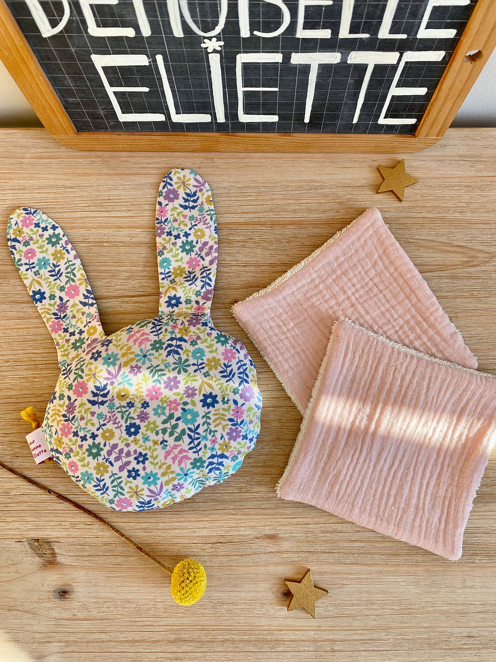 Miniature : "Marcel", le Lapin bouillotte sèche (7 tissus au choix)