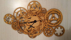 Horloge motif engrenages