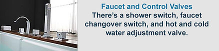 Easy to use valves and controls.