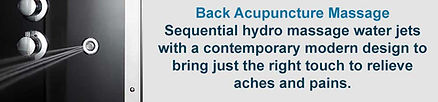 Integrated back acupuncture jets.