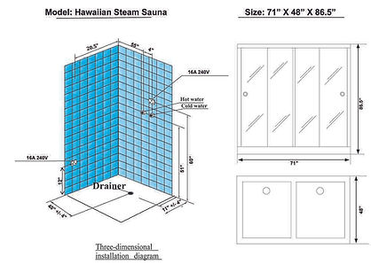 Hawaiian Steam Shower Specs