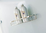 Decorative storage shelving.