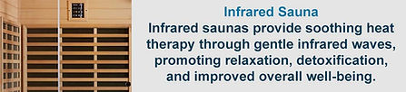 Included infrared sauna system.