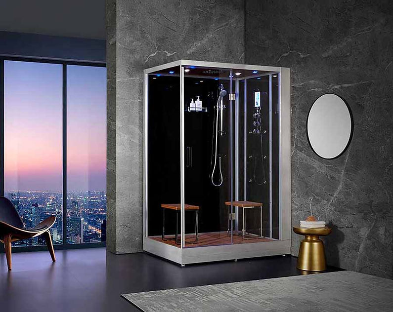 Mediterranean BL Corner Luxury Steam Shower
