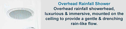 Overhead rainfall showerhead.