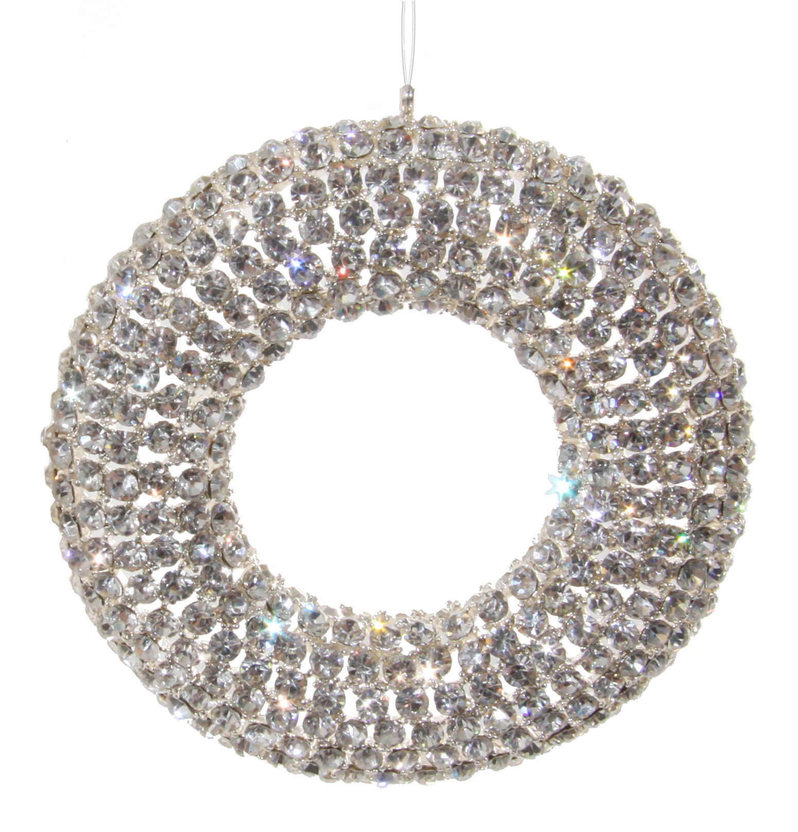 Jewel wreath ornament silver