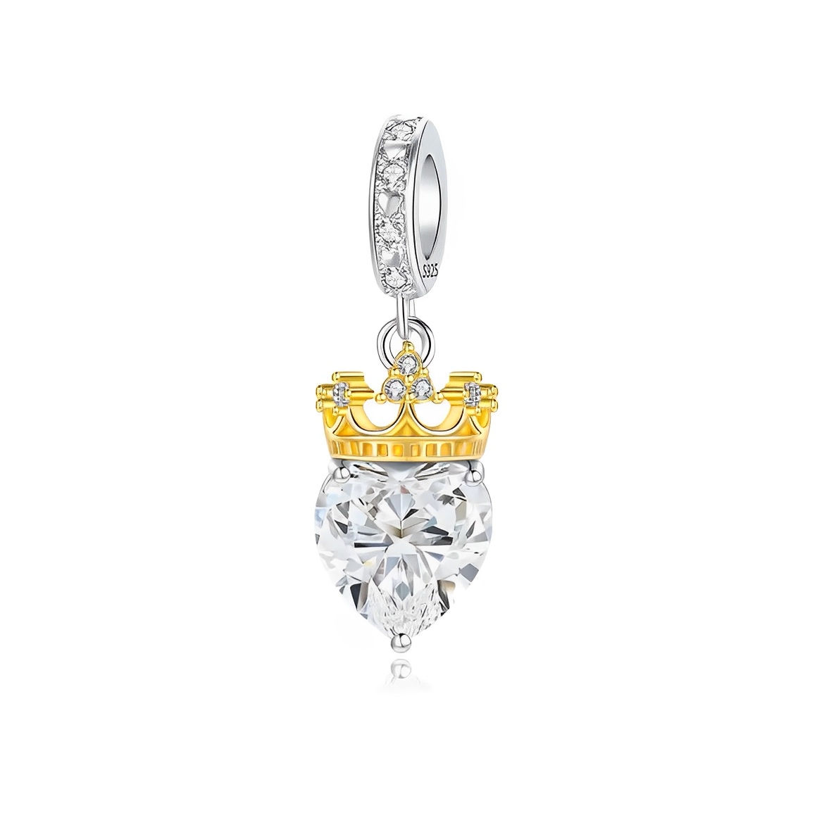 Royal Zircon Heart Dangle Charm