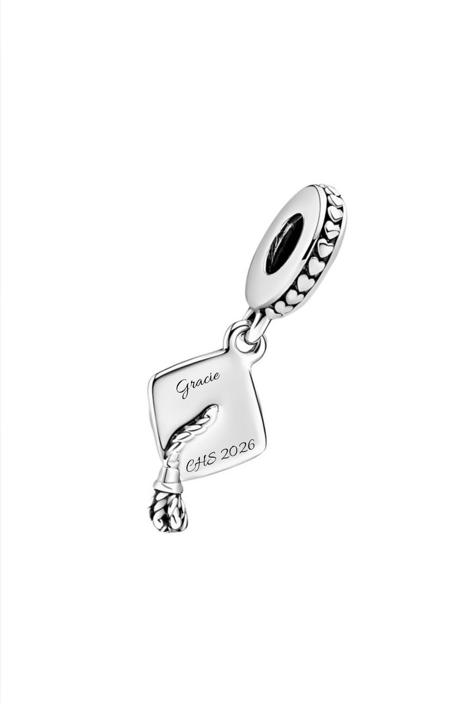 Thumbnail: Personalized Graduation Cap and Tassel Dangle Charm